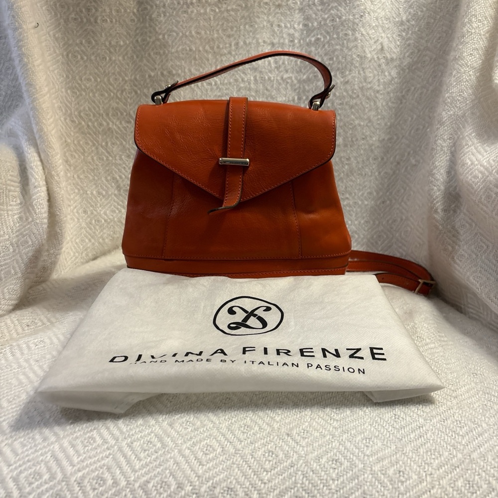 Divina Firenze Pumpkin Leather Backpack/Crossbody